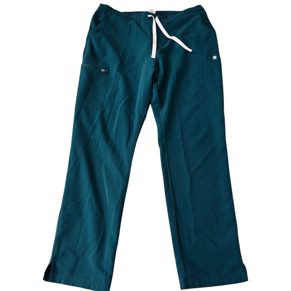 EUC Figs Yola Caribbean Blue Cargo Scrub Pants PO #1596 Size Large